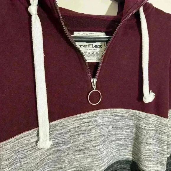 Women's Reflex Brand Tricolor Hooded Pullover Sweater Multicolor Size S - Picture 3 of 5